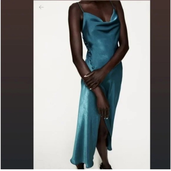 ZARA Satin Lingerie Style Dress - Picture 11 of 11